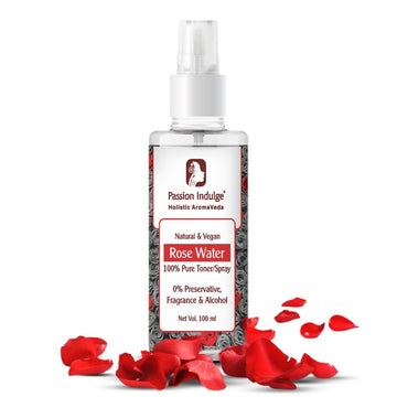 Rose Water for Makeup Remover - 100ml | Skin Refreshing | Make up Remover | 100% Rose Distilled Water | Gulab Jal | 100 % Natural | Buy 1 Get 1 Free - passionindulge