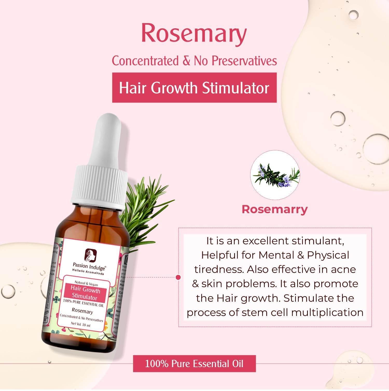 Hair Growth Combo Kit - With Rosemary Essential oil Activator 10ml & Onion-Bhringraj Hair Growth Oil 100 ml - passionindulge