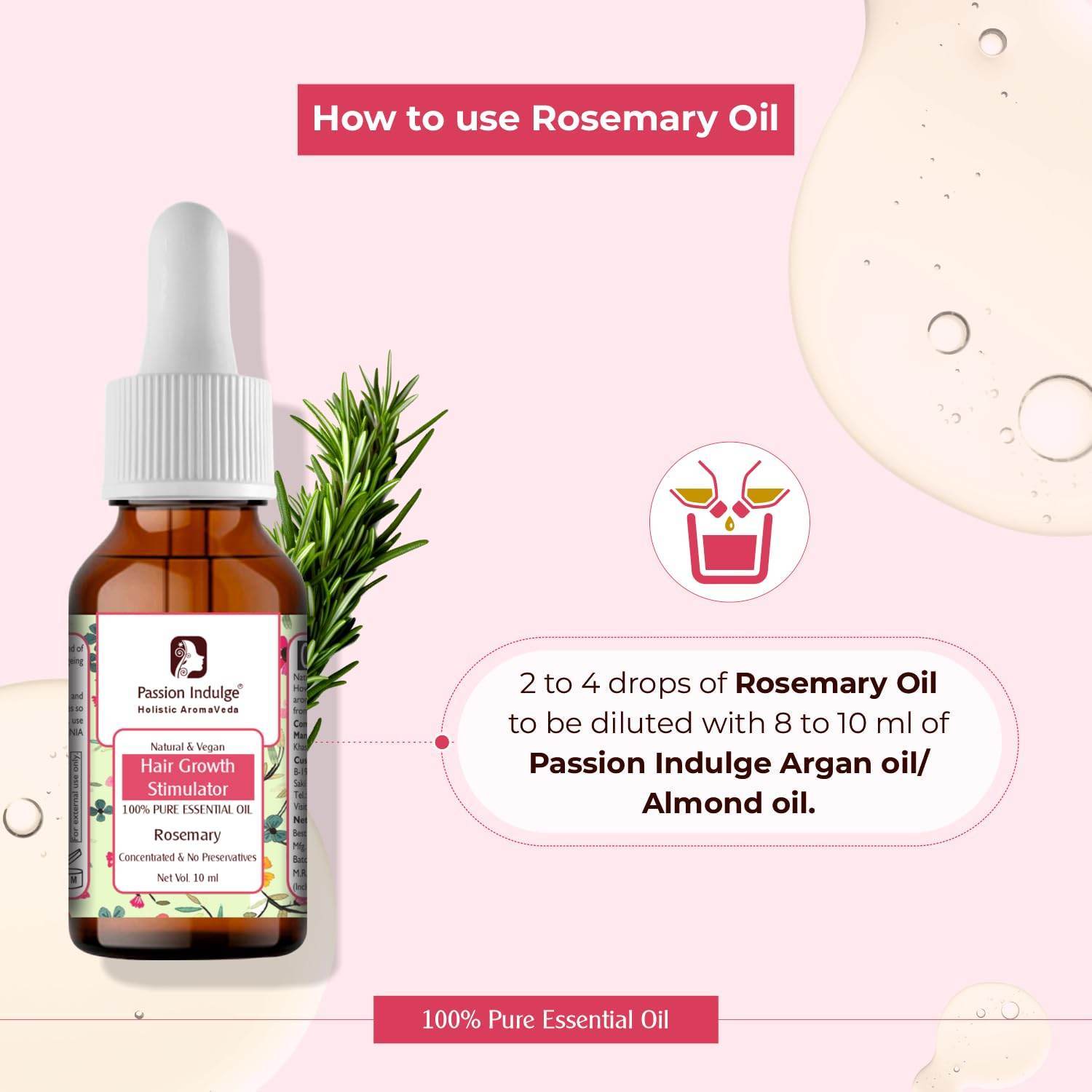 Hair Growth Combo Kit - With Rosemary Essential oil Activator 10ml & Onion-Bhringraj Hair Growth Oil 100 ml - passionindulge
