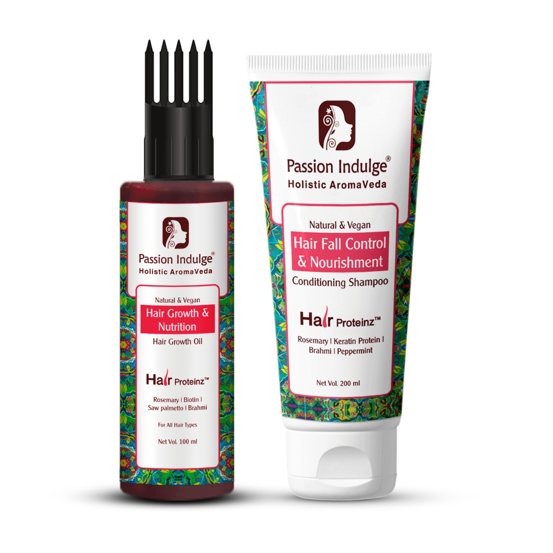 Rosemary Hair Growth oil & Anti-Hair fall Conditioning shampoo - HAIR PROTEINZ Anti-Hair fall Haircare Combo - passionindulge