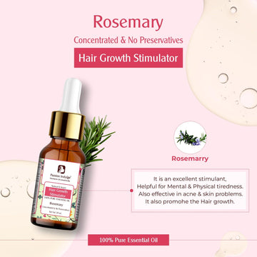 Rosemary Essential Oil for Refreshing Skin, Reduces Acne, Scalp Disorders and Promotes Hair Growth | Natural & Vegan