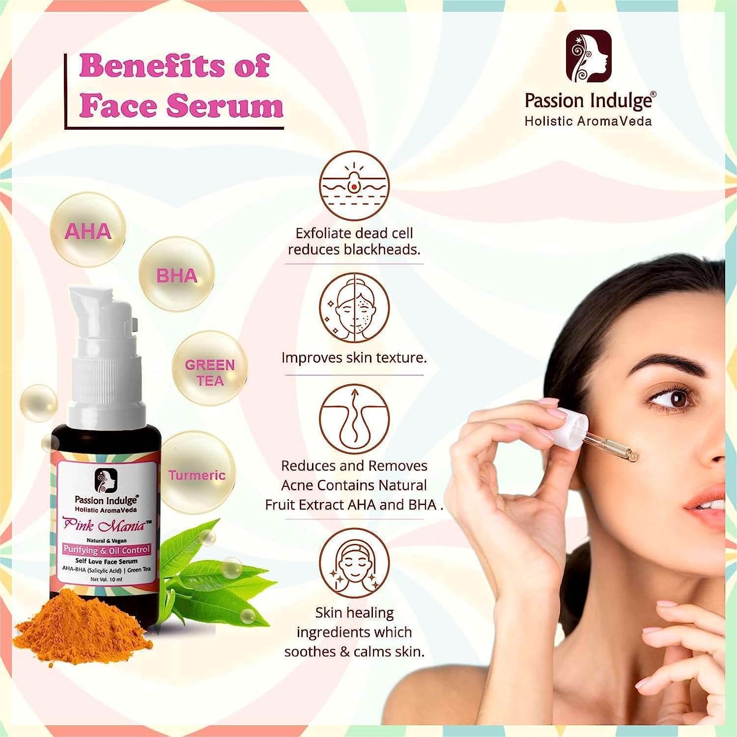 Salicylic acid Acne Control Kit - Pinkmania Cleanser, Serum & Moisturizer - passionindulge