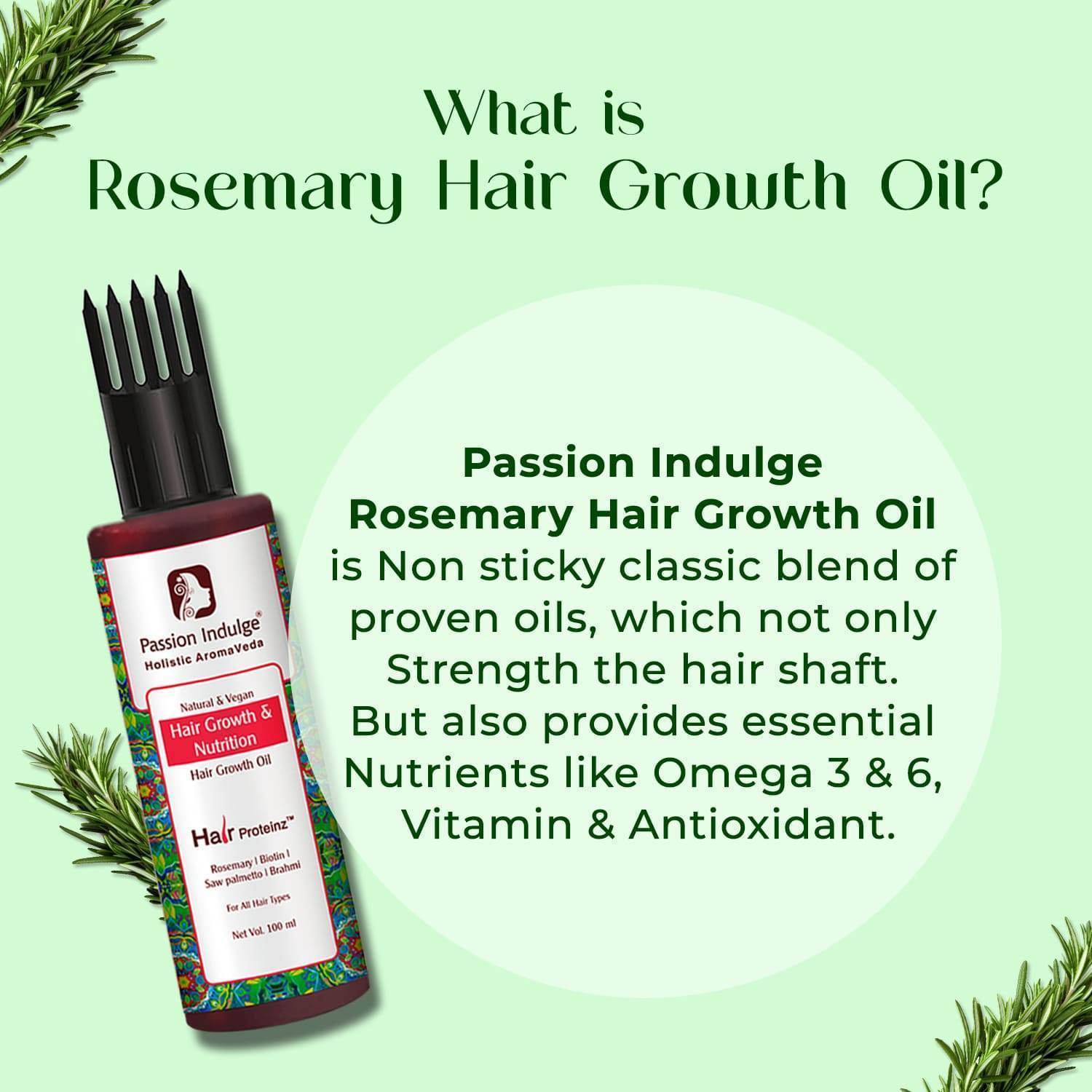 Hair Proteinz Rosemary Hair Growth Oil, Shampoo & Serum - Rosemary Hair Growth Kit - passionindulge