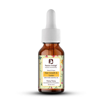 Ylang Ylang Essential Oil for Oily Skin and Hair Growth - 10ml | 100% Natural | Aromatherapy | Vegan | Peta Certified - passionindulge