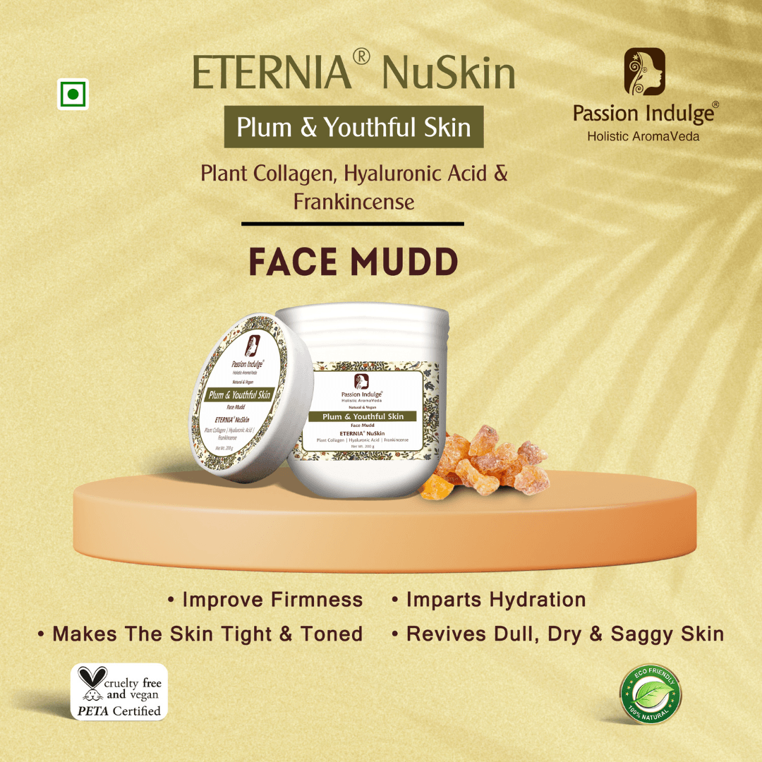 Eternia NuSkin Cleanser 100ml & Eternia NuSkin Face Mudd 200g For Youthful Skin, Anti-Aging | Anti-Wrinkle | Reduces Fine Lines & Wrinkles | Skin Hydration & Nourishes | Healthy Skin With Plant Collagen, Hyaluronic Acid & Frankincense | Natural - passionindulge