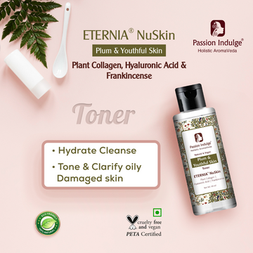 Eternia NuSkin Face Toner 100ml For Youthful Skin, Anti-Aging | Anti-Wrinkle | Skin Hydration & Nourishes | With Plant Collagen, Hyaluronic Acid & Frankincense | Natural