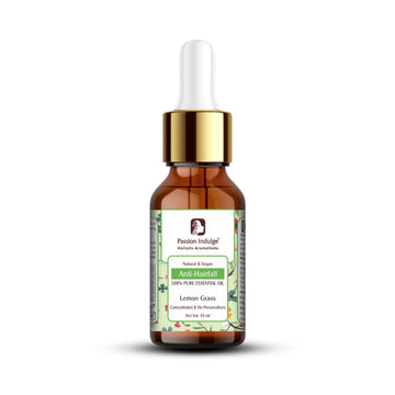 Lemongrass Essential Oil 10ml for Acne | Black Heads | Pores & Hair Fall Control | Natural & Vegan