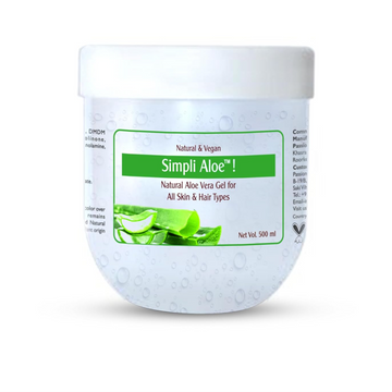 Professional Simpli Pro Aloe vera gel For Salon - 500 ml | Multipurpose natural Aloe Vera gel for all skin & hair type
