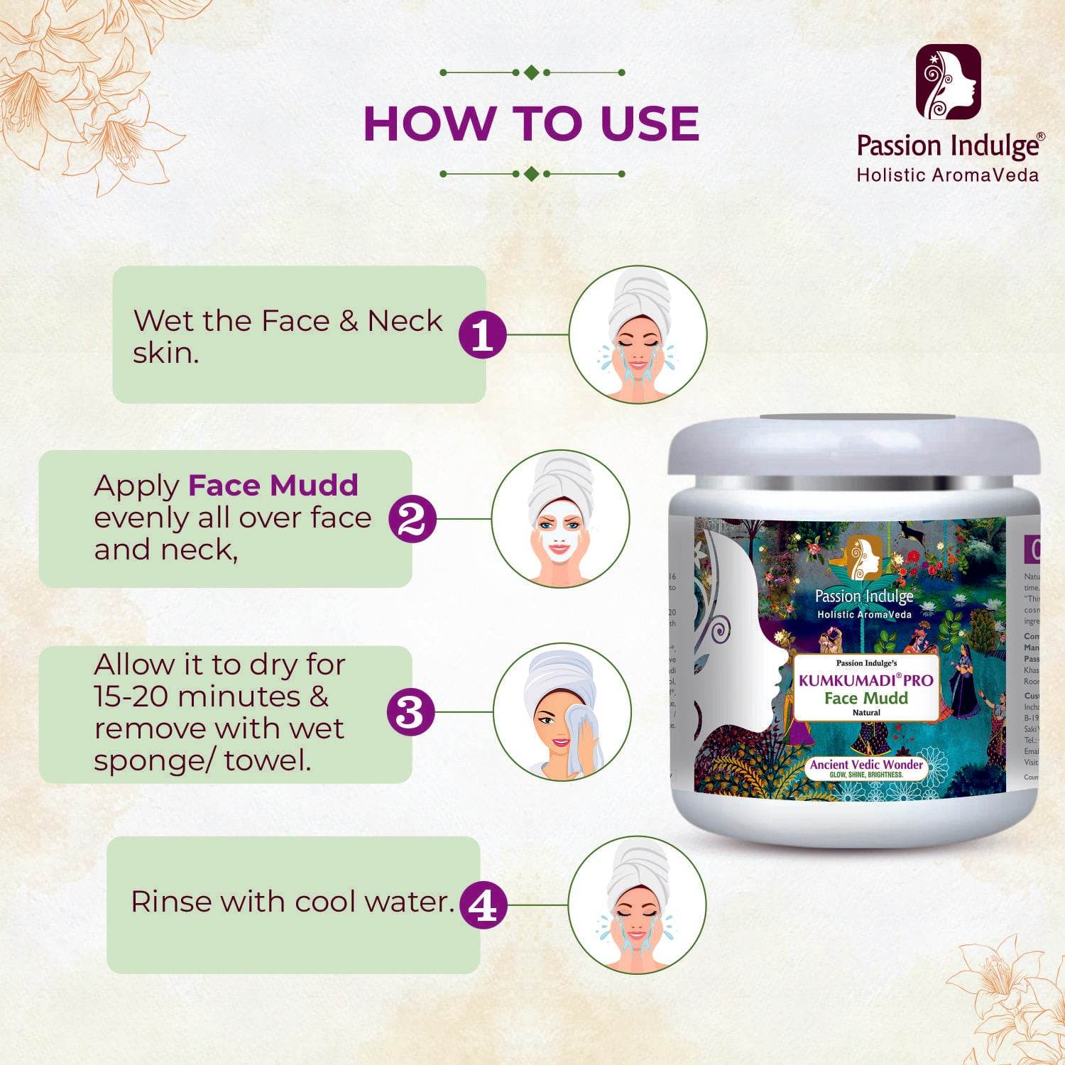 Professional Face Mudd KUMKUMADI PRO - 500 gm | Face mask for Glowing skin - passionindulge