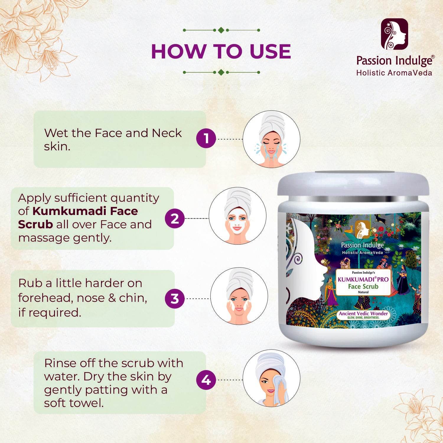 Professional Skin glowing Face Scrub - KUMKUMADI PRO - 500 gm | Get Glowing Skin - passionindulge