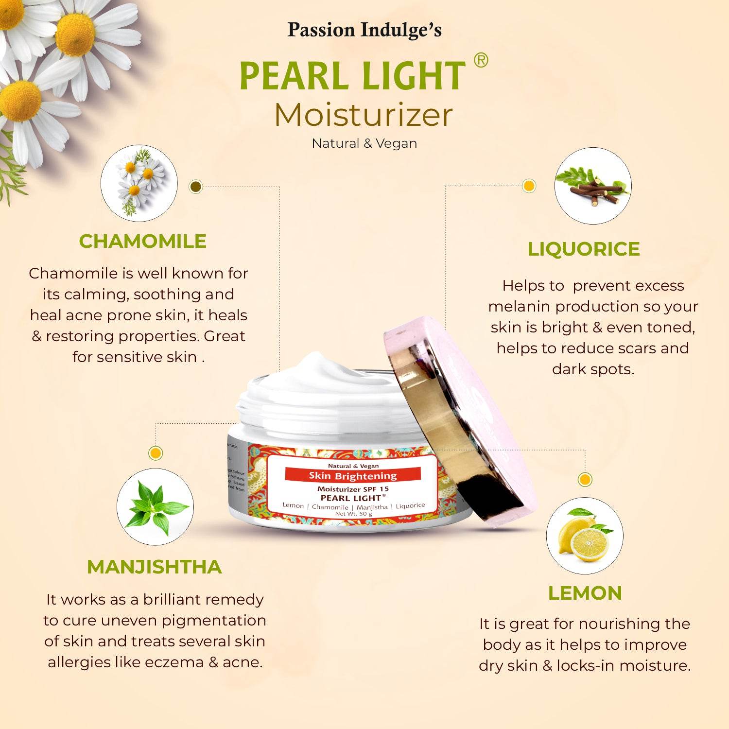 ADVANCE SKIN LIGHTENING COMBO - Passion Indulge Pearl Light Moisturizer 50g & ACTIHERBZ vitamins HGF Advanced aqua based Face Serum 30ml - passionindulge