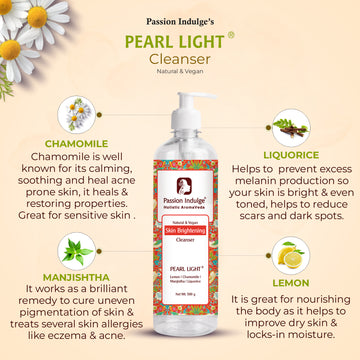 Professional Pearl Light Pro Face Cleanser For Salon - 500 ml | Skin Brightening & Dark Spot Reduction | Suitable for all skin type