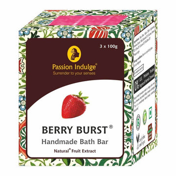 Handmade Bath Bar Soap Berry Burst - each 100gm | Natural & Vegan | Aromatherapy | Peta Certified( Pack of 3 ) - passionindulge
