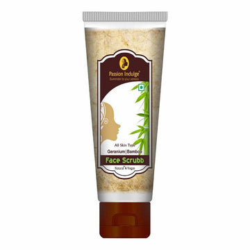 Bamboo Face Scrubb for Dirt, Blackheads and Acne Removal | Remove Dead Skin Cells | Tan Removal | Glowing Skin | Deep Pore Cleansing | All Skin Types - 60gm - passionindulge