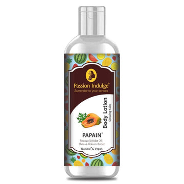 Papain Body Lotion | Glowing Skin | Natural & Vegan | Ayuvedic- 200ml (Buy1 Get1 Free) - passionindulge