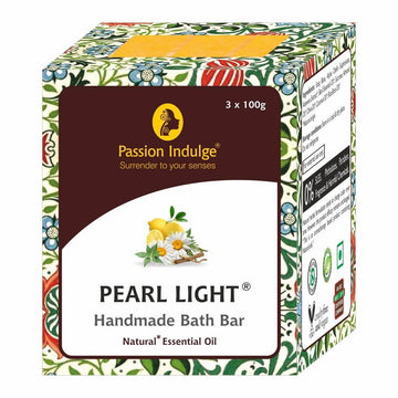 Handmade Bath Bar Soap Pearl Light - each 100gm | Natural & Vegan | Aromatherapy | Peta Certified (Pack of 3) - passionindulge