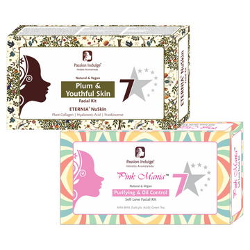 Eternia Nuskin 7 Star & Pinkmania 7 Star Facial Kit PACK OF 2 - For Anti-ageing & Oil controlling Skin| Reduce Fine lines, Wrinkles & Acne