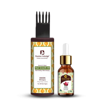 Hair Fall Control & Hair Growth Combo Kit - With Onion Essential Oil Activator 10ml & Onion & Bhringraj Hair Growth Oil 100ml