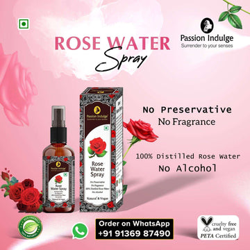 Rose Water for Makeup Remover - 100ml | Skin Refreshing | Make up Remover | 100% Rose Distilled Water | Gulab Jal | 100 % Natural | Buy 1 Get 1 Free