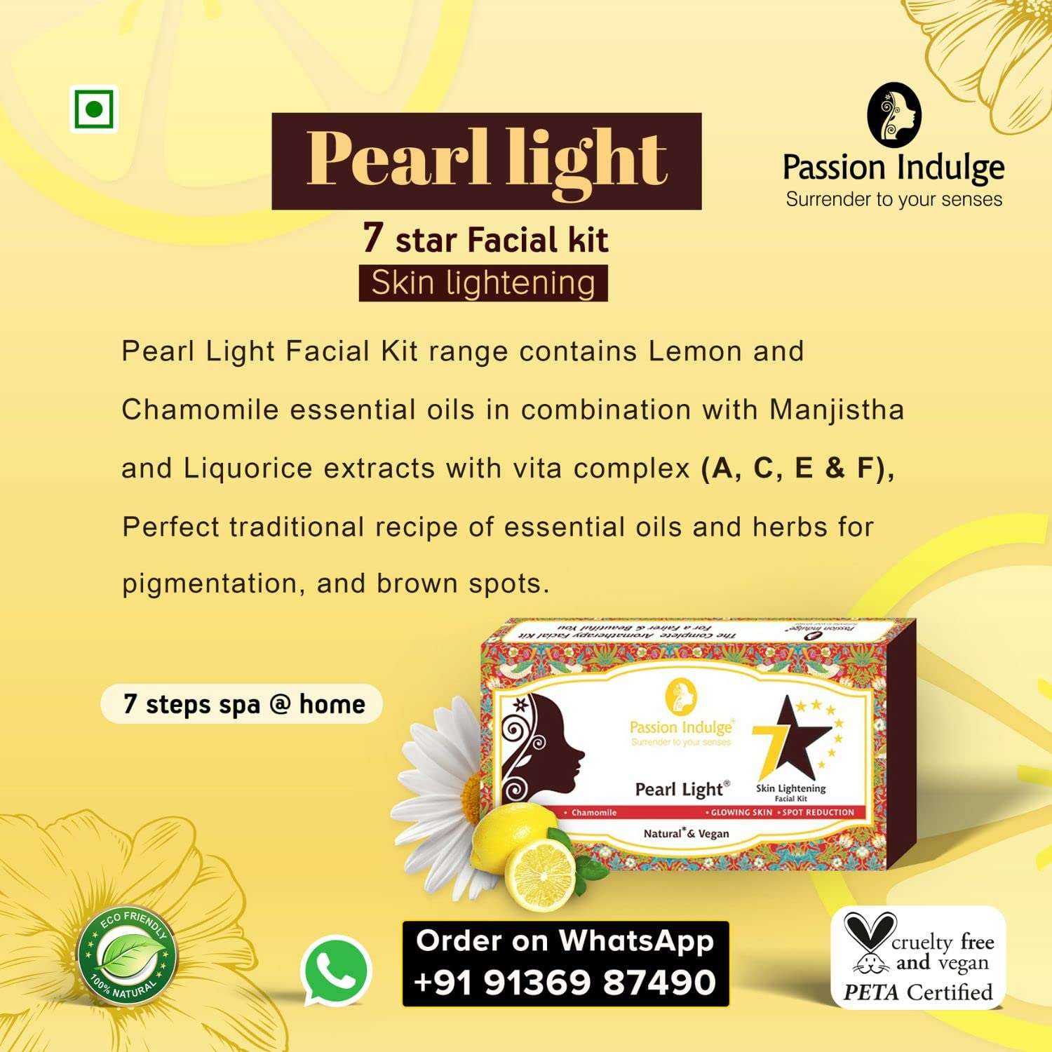 Pearl Light 7 Star Facial Kit For Glowing Skin Skin Brightening Spo