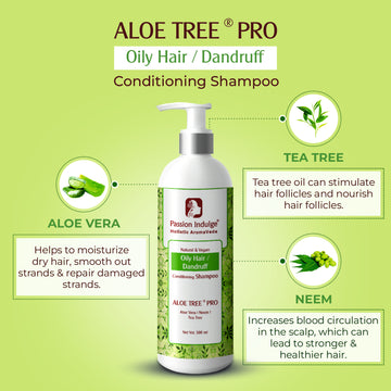 Professional Anti-Dandruff Conditioning Shampoo-ALOE TREE PRO- 500 ml, for Oily scalp