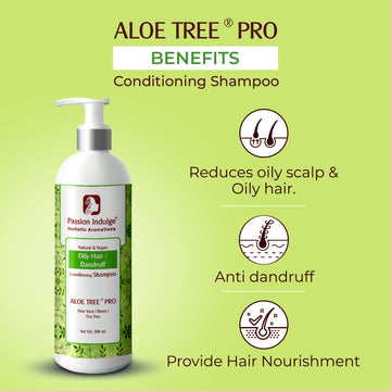 Professional Anti-Dandruff Conditioning Shampoo-ALOE TREE PRO- 500 ml, for Oily scalp