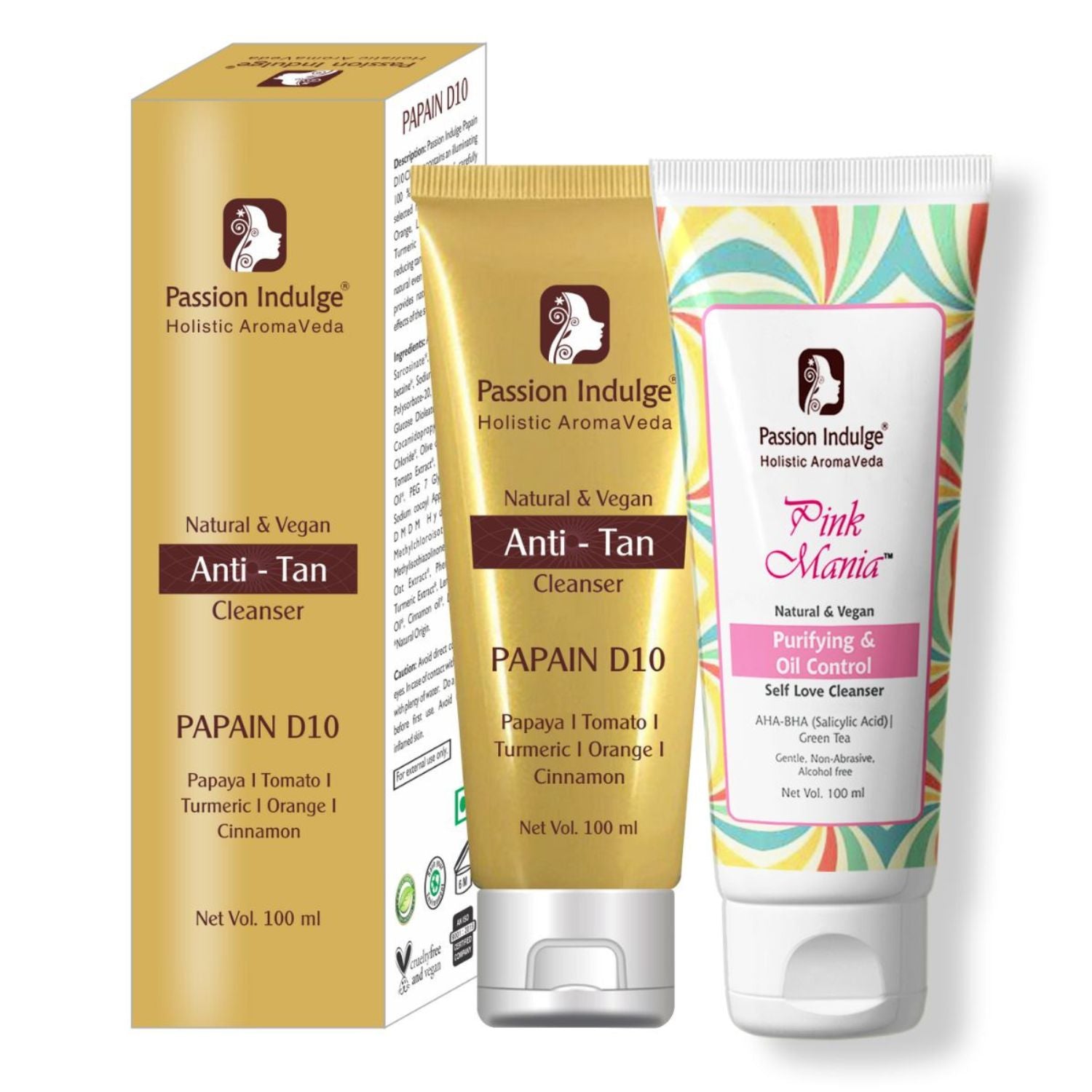 Mother & Daughter Set of 2 Cleanser | Glow Together: Papain Anti-Tan & Anti-acne Skincare Combo