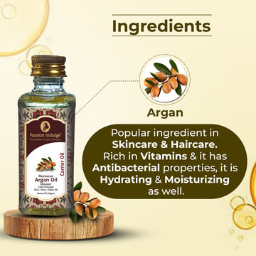 Moroccan Argan Carrier Oil 60ml for Hair Growth | Reduces Hair Loss | Dandruff and Scalp Disorders | Help Prevent Hair Thinning | Natural & Vegan