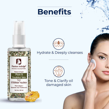 Eternia NuSkin Face Toner 100ml For Youthful Skin, Anti-Aging | Anti-Wrinkle | Skin Hydration & Nourishes | With Plant Collagen, Hyaluronic Acid & Frankincense | Natural