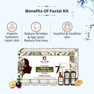کیت صورت 7 ستاره Eternia NuSkin برای پوست آلویی و جوان با کلاژن گیاهی، اسید هیالورونیک، کندر | انواع پوست | طبیعی و گیاهی | کیت حرفه ای | کیت پیری | ضد پیری | همه چیز | اثر طبیعی | 7 مرحله