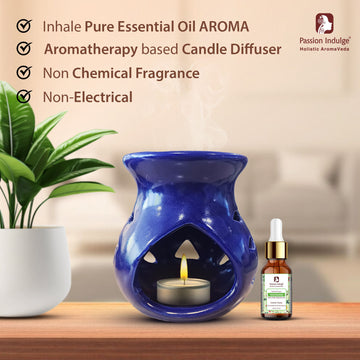 Candle Diffuser | Aromatherapy Diffuser with FREE Pure Lemongrass Essential oil | Natural Aroma Diffuser for Offices, Homes & Spa