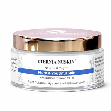 Eternia NuSkin Moisturizer 50gm For Youthful Skin, Anti-Aging | Anti-Wrinkle | Reduces Fine Lines & Wrinkles | Skin Hydration & Nourishes | Healthy Skin | SPF 15 With Plant Collagen, Hyaluronic Acid & Frankincense | Natural