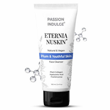 پاک کننده اترنیا NuSkin 100ml برای پوست جوان، ضد پیری | ضد چروک | کاهش خطوط ریز و چین و چروک | آبرسانی و تغذیه کننده پوست | پوست سالم با کلاژن گیاهی، اسید هیالورونیک و کندر | طبیعی 