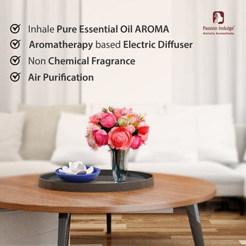Aroma Flower Diffuser for Home Decor, Ceramic Flower Design with FREE Pure Lemongrass Essential oil, Non-Electric Aromatherapy Diffuser | For Car, Bedroom & Bath Essentials