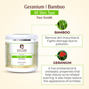 Professional Geranium Pro Face Scrubb for Dirt, Blackheads and Acne Removal | Suitable for All Skin Types- 500gm