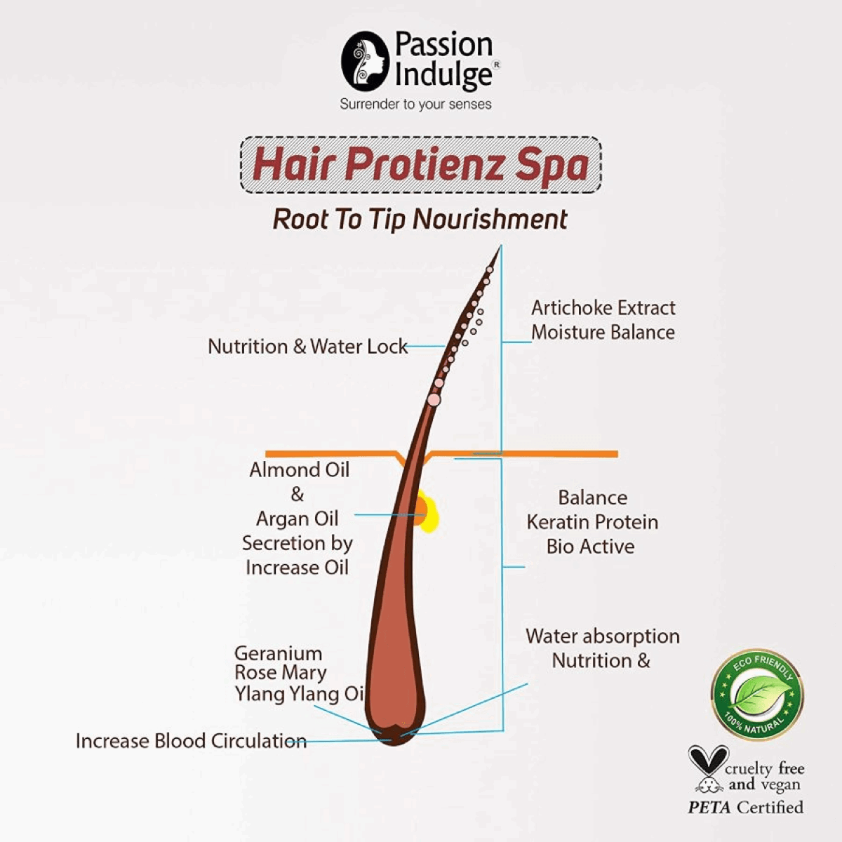 Hair Proteinz Spa Inbuilt Protein Booster | Nutrition for Hair | Repair Damaged | Hair Fall Control | Dry Hair | Soft & Shine Hair | Natural | 250gm - passionindulge