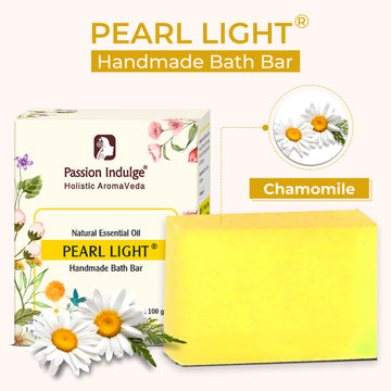 Handmade Bath Bar Soap Pearl Light - each 100gm  | Natural & Vegan | Aromatherapy  | Peta Certified (Pack of 3)