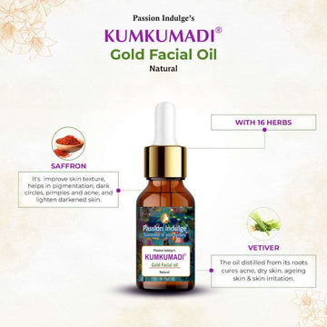 Kumkumadi Kit-Kumkumadi Natural Handmade Bath Bar, Kumkumadi face Cleanser & Kumkumadi Facial oil with Saffron, Vetiver & 16 Herbs