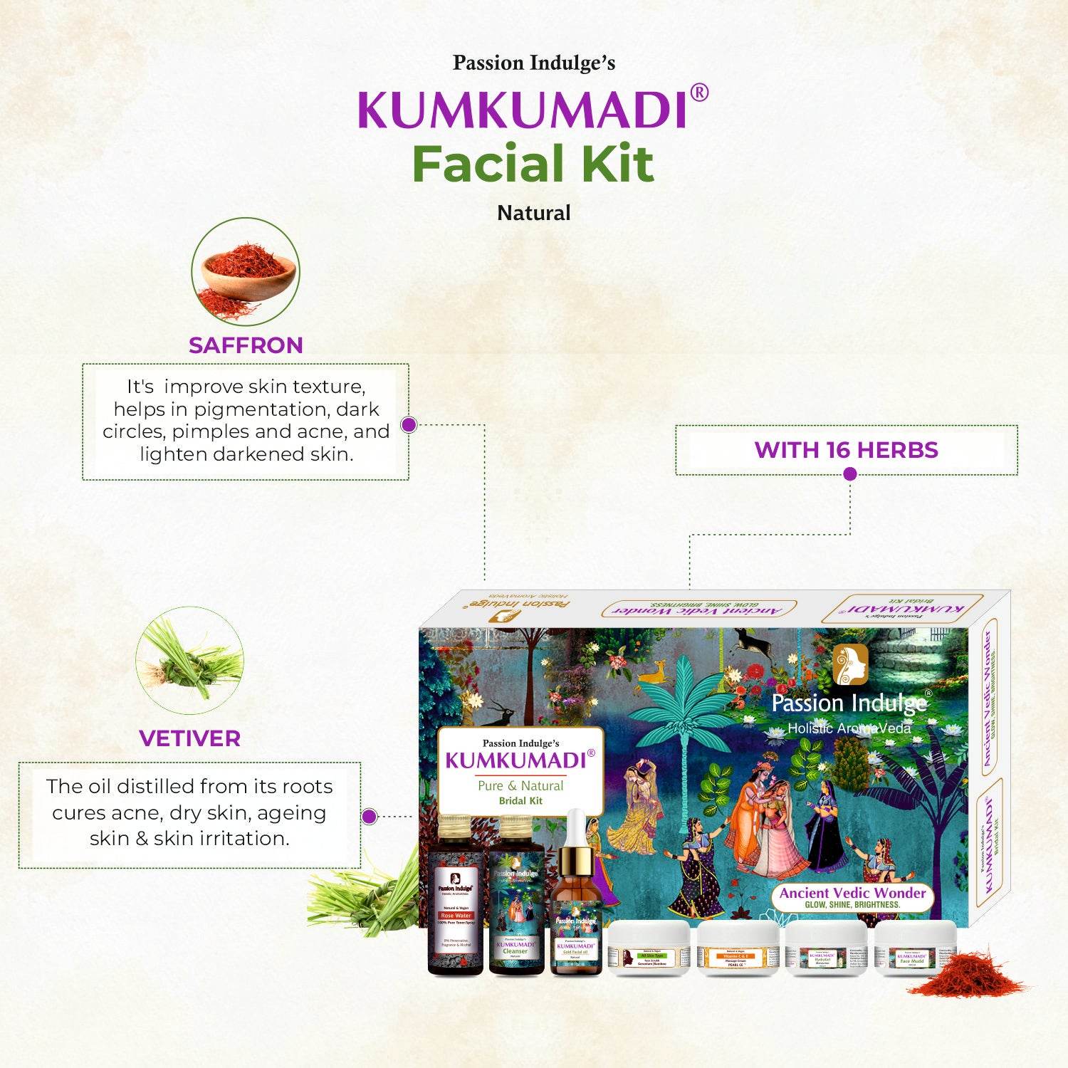 Kumkumadi 7 Star Facial kit - PACK OF 2 - Kumkumadi oil based For Glow