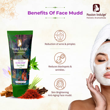 Kumkumadi Face Mudd Pack For Glowing & Shine Skin | Brightening | Anti-Aging |  Face Pack with Saffron, Vetiver & 16 Herbs | Natural & Ayurvedic | All Skin Type 100gm