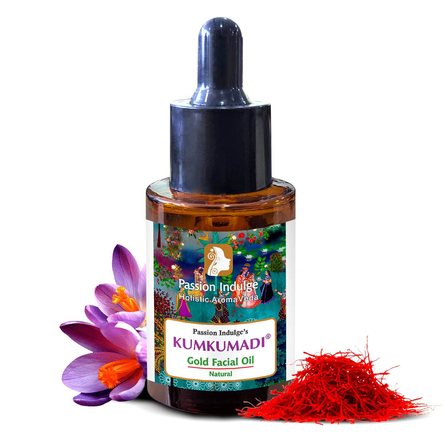 Kumkumadi Oil for Face – 30ml | Ayurvedic Kumkumadi Tailam for Glowing Skin | With Saffron, Vetiver & 16 Herbs | Anti-Aging, Skin Glowing| Natural & Vegan Face Oil - passionindulge