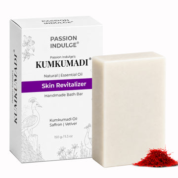 Kumkumadi Natural Handmade Bath Bar- 150 gm| For Skin Glowing, shine, and brightness with Kumkumadi oil, Vetiver Oil & 16 Herbs for All Skin Types