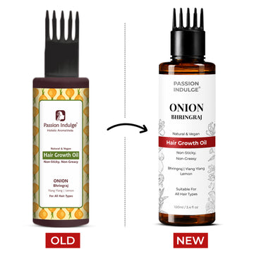 Onion and Bhringraj Hair Oil for hair fall and hair growth -with Bhringraj, Ylang Ylang, Onion, Lemon Oil Extract | Hair Oil | All Hair Type-100ml
