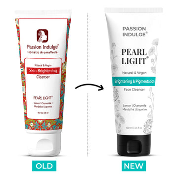 Pearl Light Cleanser 100ml For Dark Spots Reduction | Skin Brightening & Lightening  | Glowing Skin | Natural & Vegan | Ayurvedic