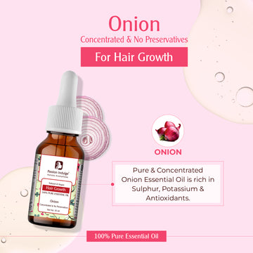 Onion Essential Oil | Helps for Hair Growth And Hair Fall Control | Natural & Vegan | All Hair Type - 10ml