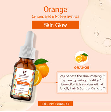 Orange Essential Oil 10ml for Glowing Skin & Anti-Aging | Skin rejuvenation |Skin irritation | Ayurvedic | Natural & Vegan