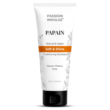 Papain 2 in 1 Conditioning Shampoo 200ml for Soft & Shining Hair | All Hair Type | Ayurvedic | Vegan & Natural -