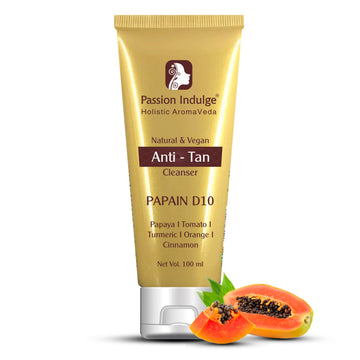 Papain D10 Cleanser For Tan Removal | Uneven Skin Tone | Anti Tan | Remove Dead Skin Cells | Natural & Vegan | All Skin Type -100ml