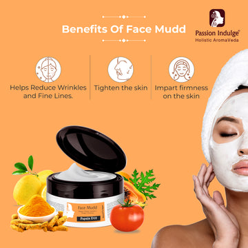 Papain D10 Face Mudd Pack  For Tan Removal | Uneven skin tone | Remove Dead Skin Cells | Natural & Vegan 250gm