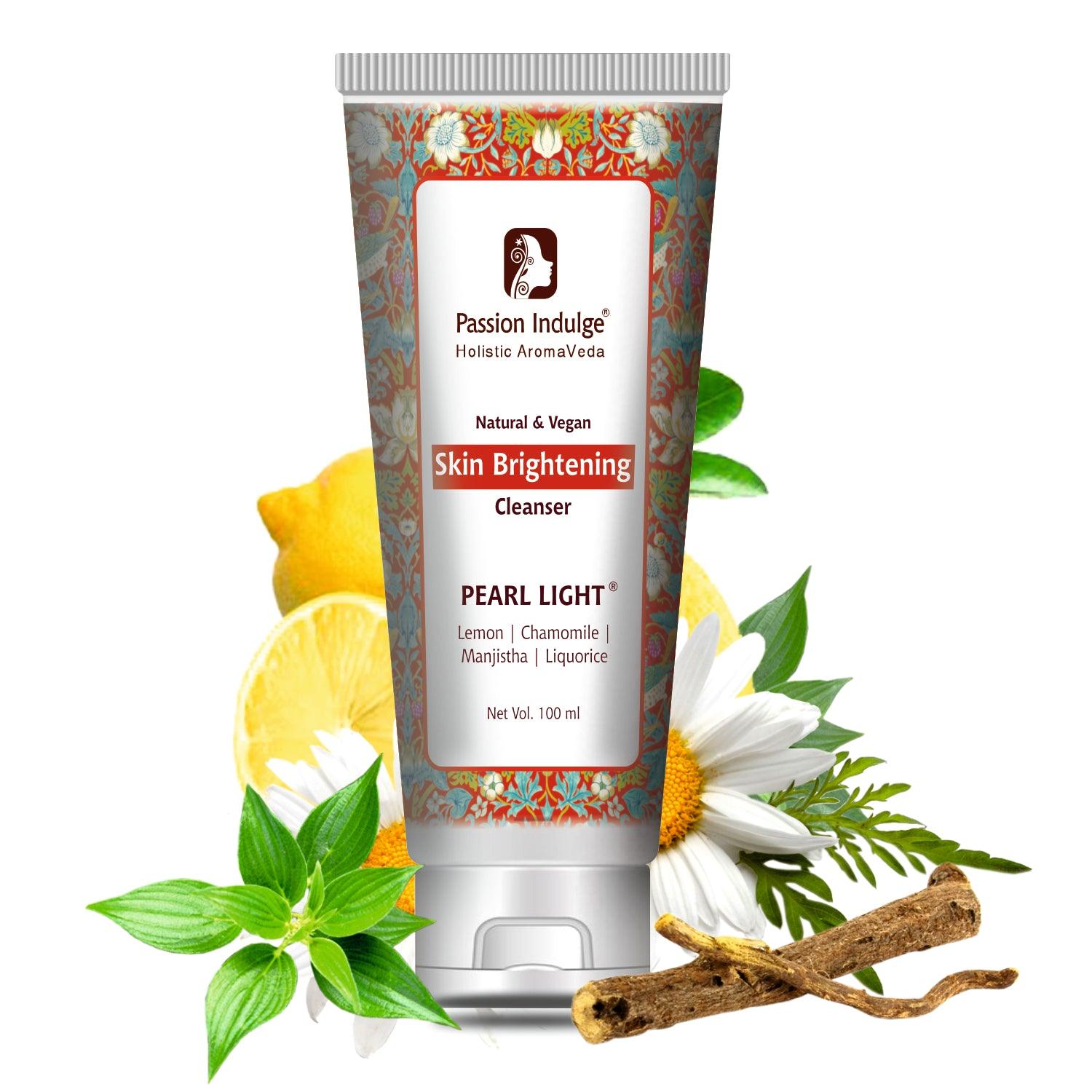 Pearl Light Cleanser 100ml For Dark Spots Reduction | Skin Brightening & Lightening  | Glowing Skin | Natural & Vegan | Ayurvedic